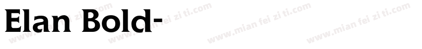 Elan Bold字体转换